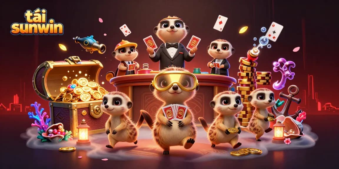 Engage in tải sunwin at a vibrant casino run by lively meerkats, showcasing thrilling games and rich visuals.