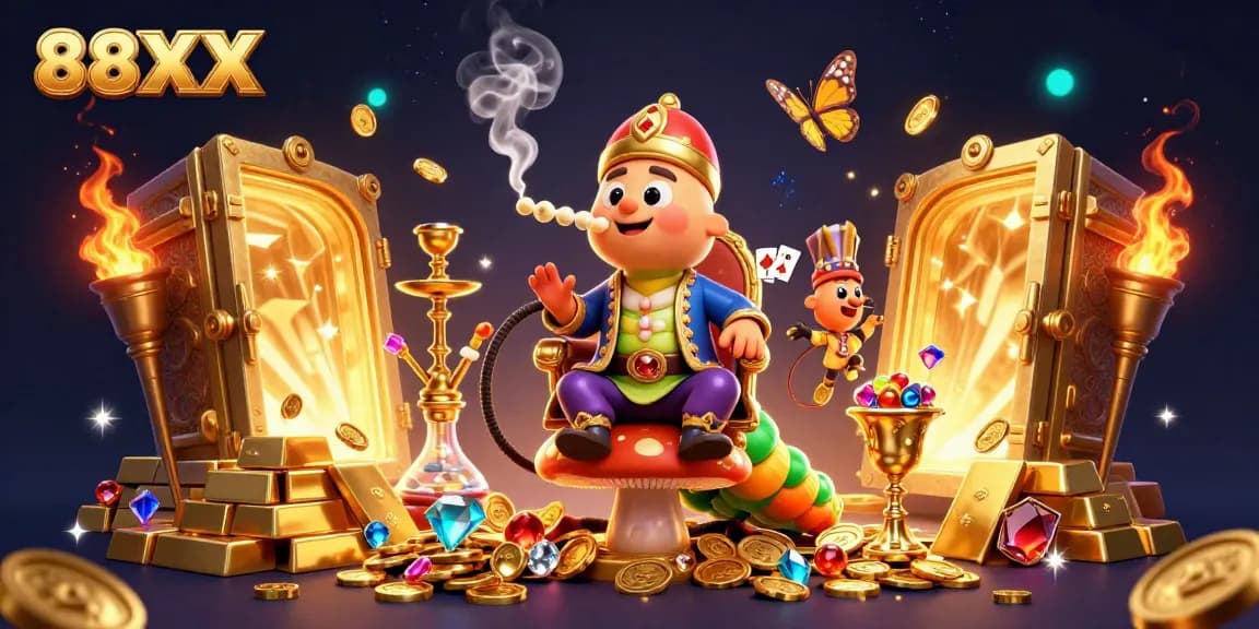 88XX reveals an exciting gambling experience with a vibrant 3D art scene featuring unique characters and treasures.
