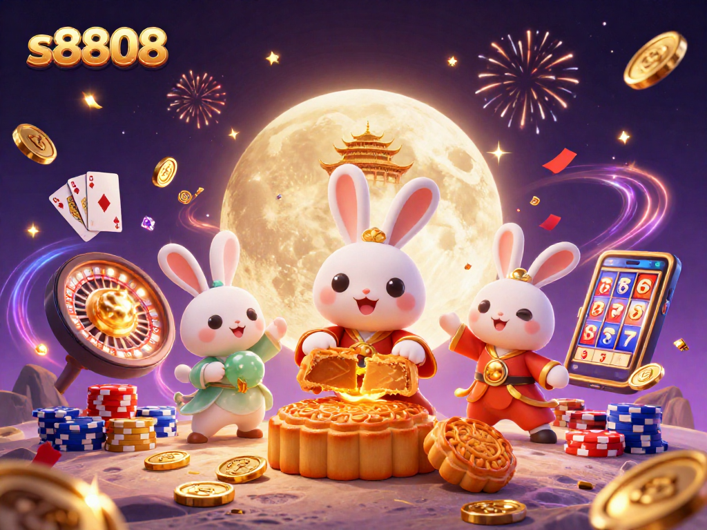 Engage in fun and thrilling games with s8808, featuring colorful gambling elements like poker and slot machines.
