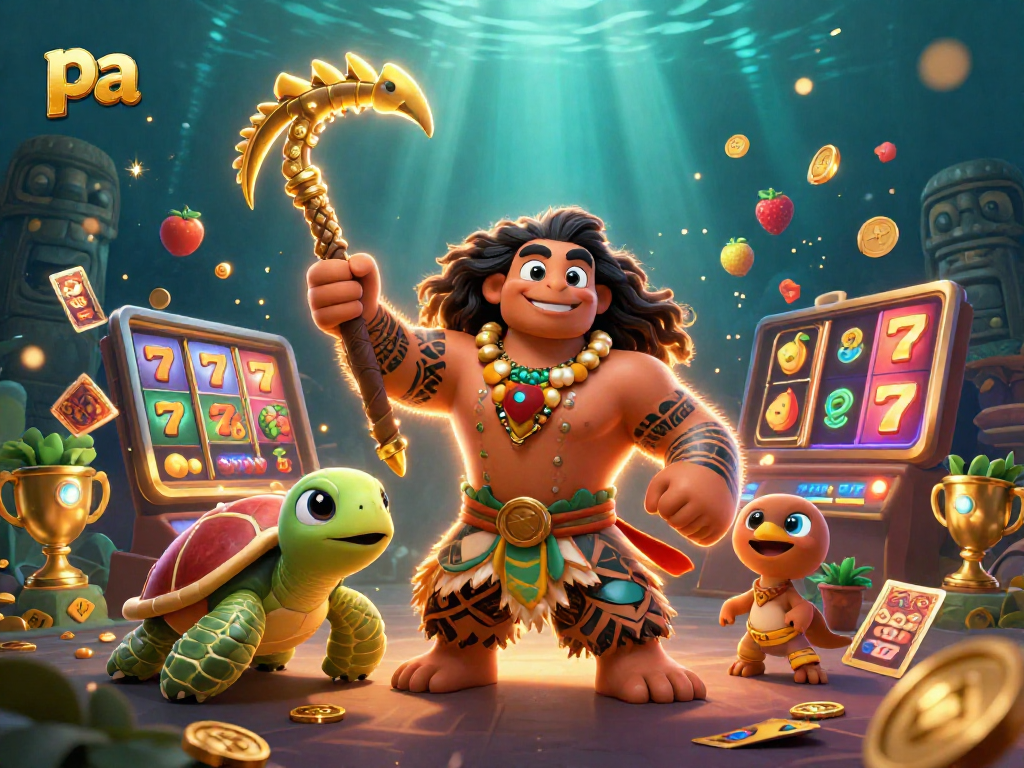 Engage in thrilling slots at pa with a 3D demigod hawk and exciting casino elements.