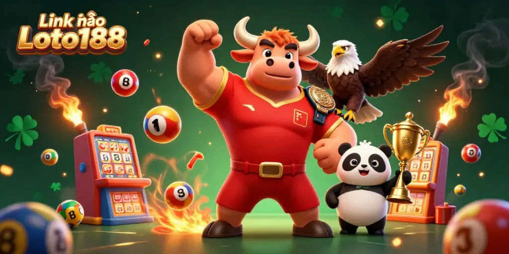 Engage in winning strategies with Link vào Loto188 – a vibrant illustrated victory scene featuring lucky lottery elements.