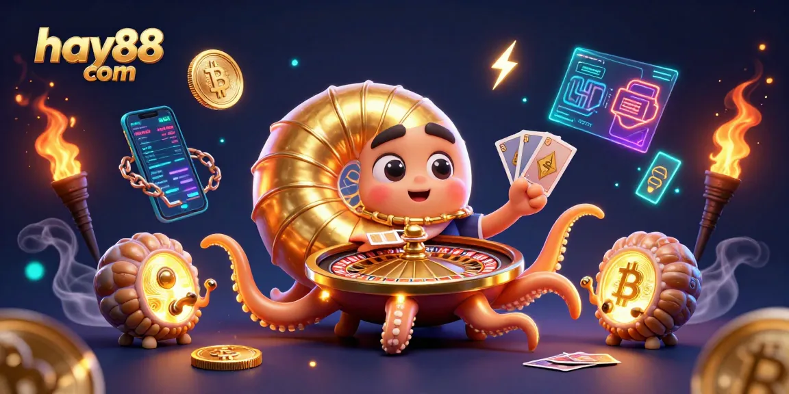 Experience the thrill of hay88 com with a dynamic nautilus-themed casino illustration.