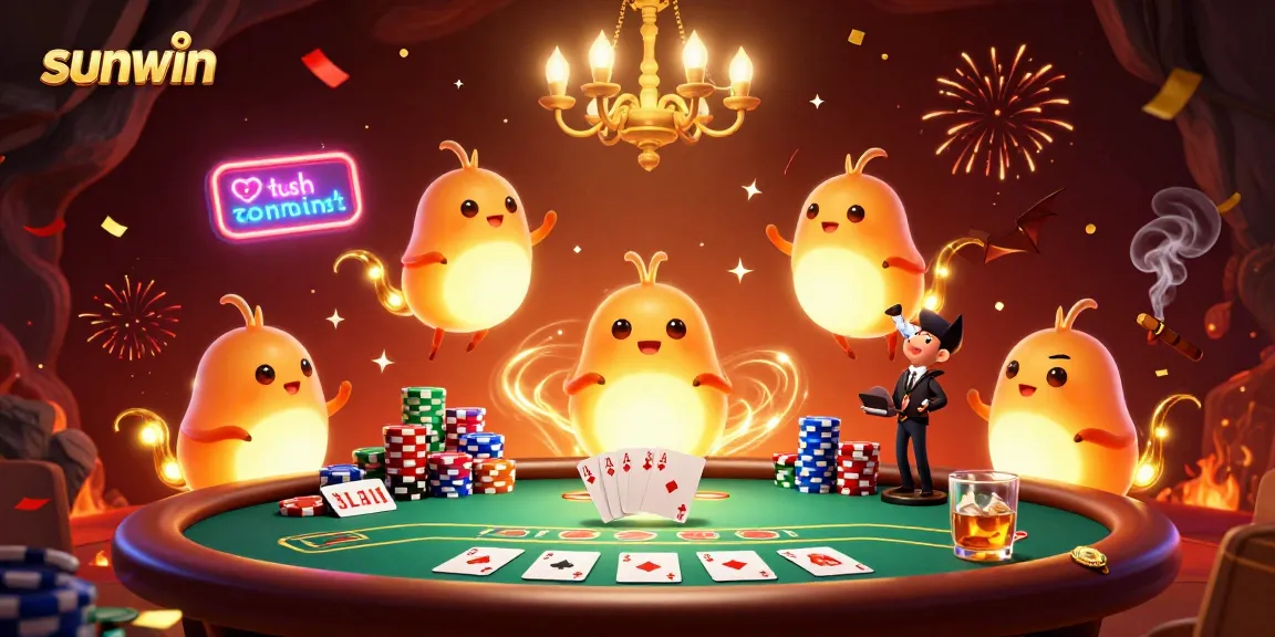 Experience thrilling moments at Sunwin's cave casino with vibrant glowworms lighting the way.