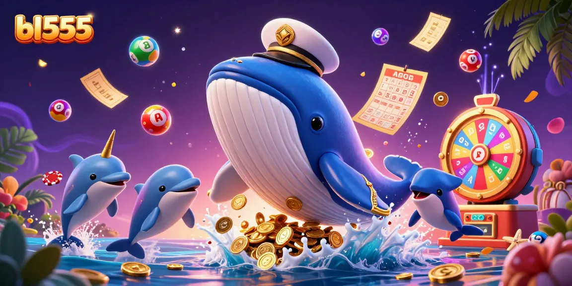 Experience exciting gameplay with bl555 featuring a colossal whale and gambling elements.
